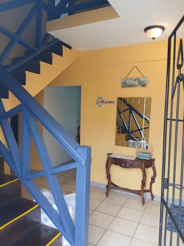 Bona Villa, Bon Accord, Tobago: the stairwell linking the ground and upper floors.